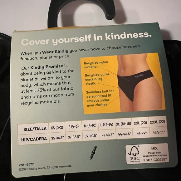 NWT 3 - Pack Seamless Thongs XXXL 22 Kindly Yours - Picture 4 of 4